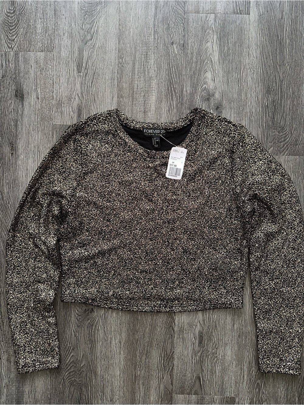 Metallic Crewneck Sweater